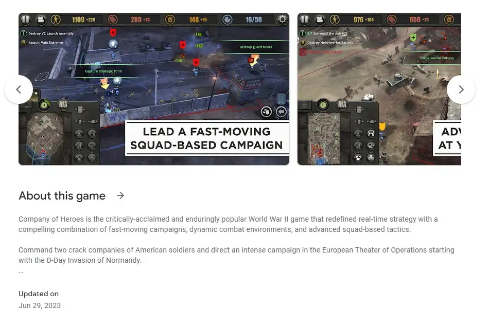 company of heroes android review
